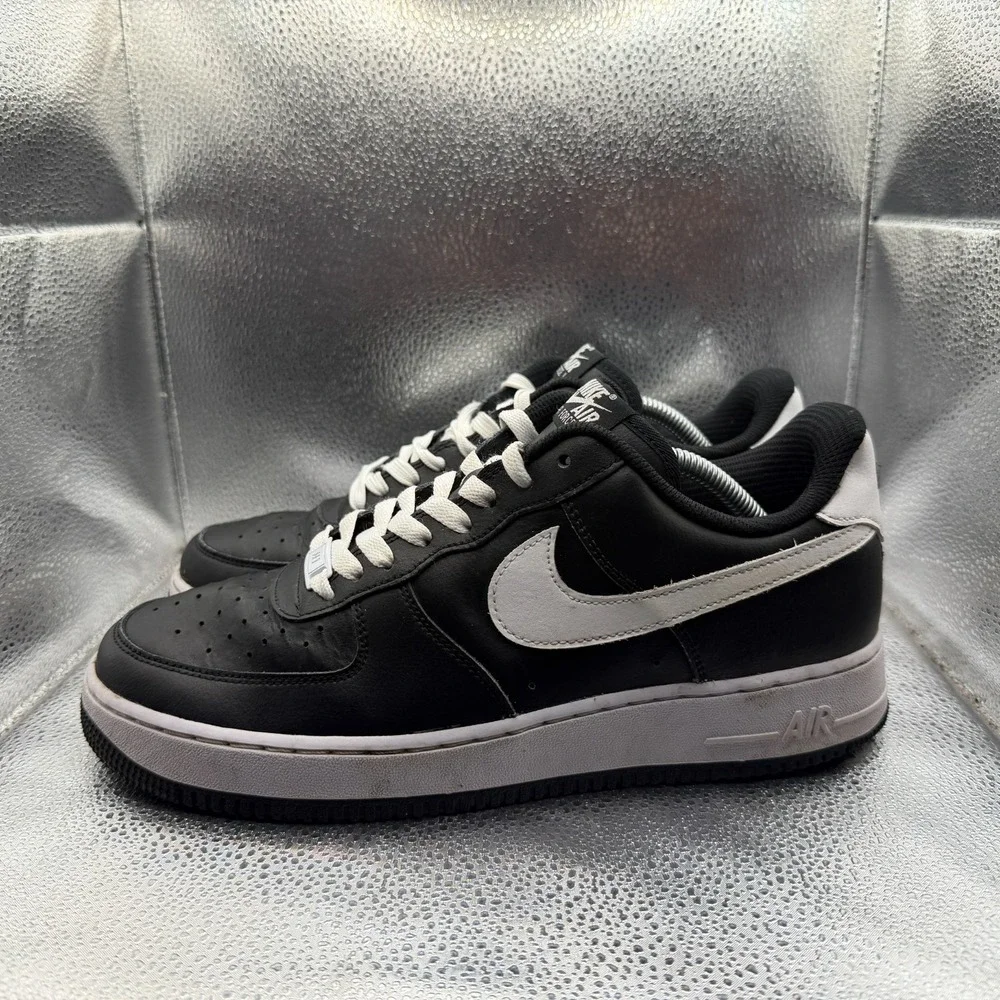 Size 12 Nike Air‎ Force 1 Low Black By You Womens Lace Up Sneakers AQ3778-994